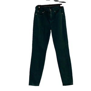 J Crew Corduroy dark green size 28 skinny pants ankle length